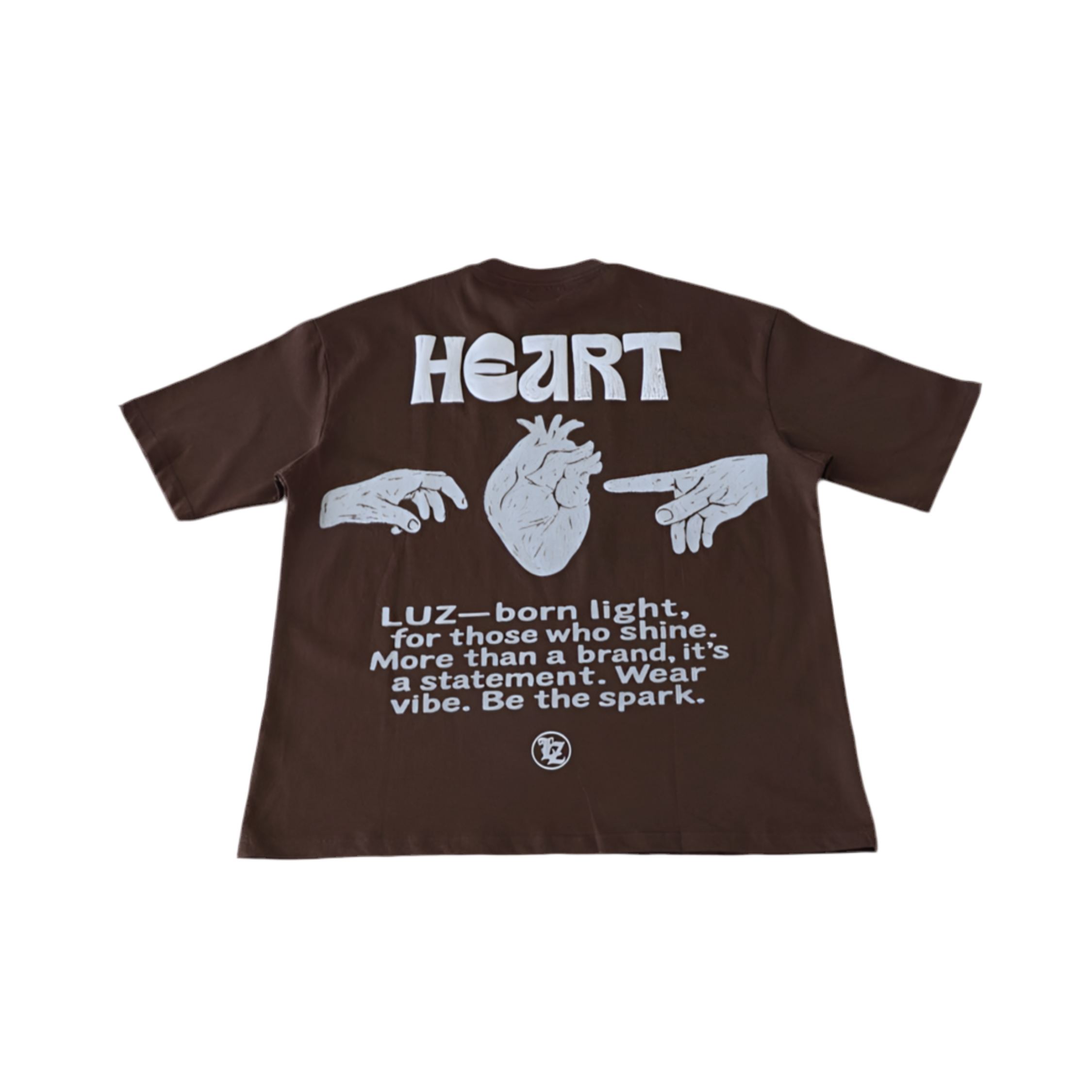 BROWN "HEART" T SHIRT